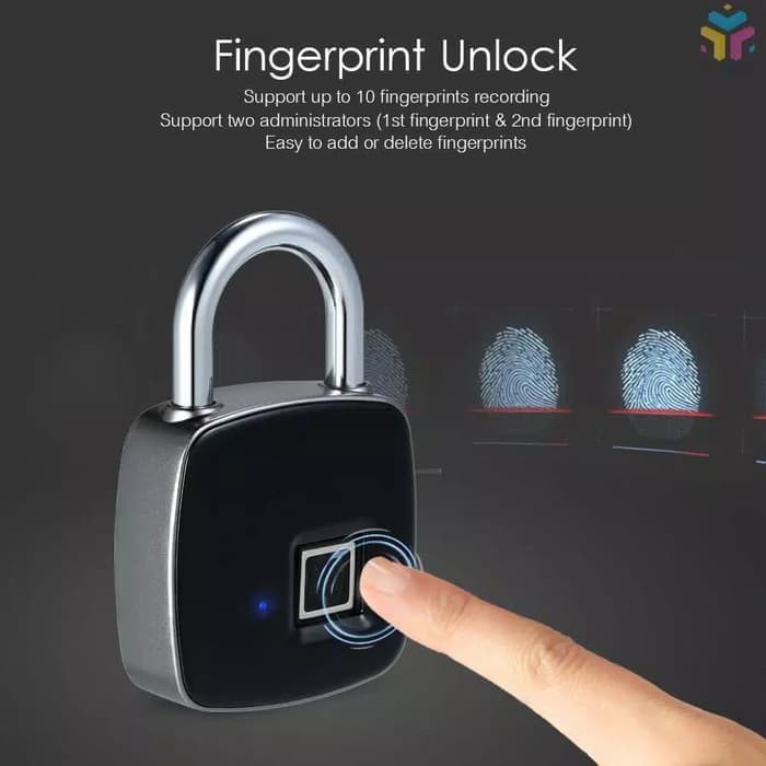 Gembok Sidik Jari Ampuh Terhindar Maling Fingerprint Lock Smart Keyles