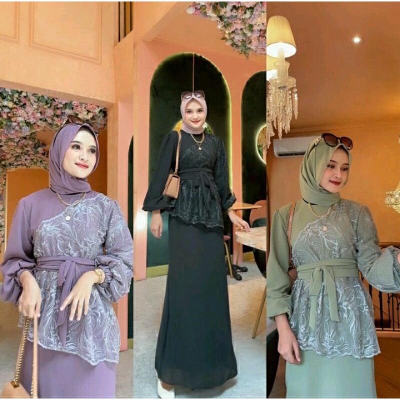 [GAMIS TERBARU 2022] ZAUKIA DRESS PANJANG FASHION MUSLIM SIZE M/L/XL/XXL SERAGAM KONDANGAN