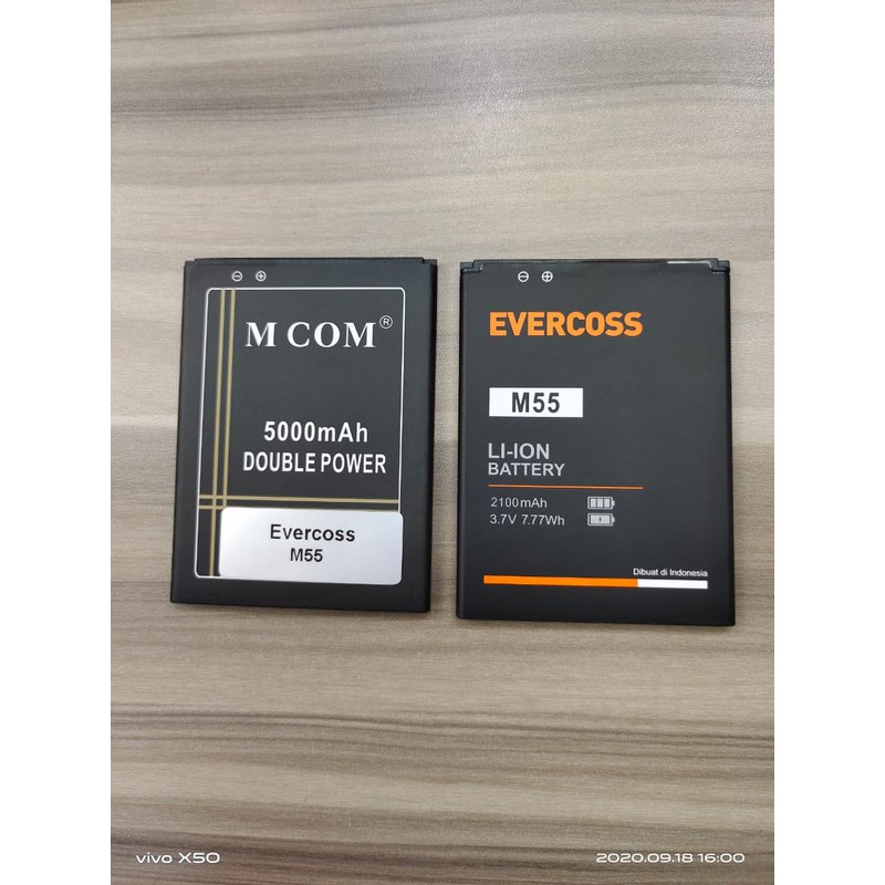 Battery Batre Baterai Double Power Mcom Evercoss Cross M55