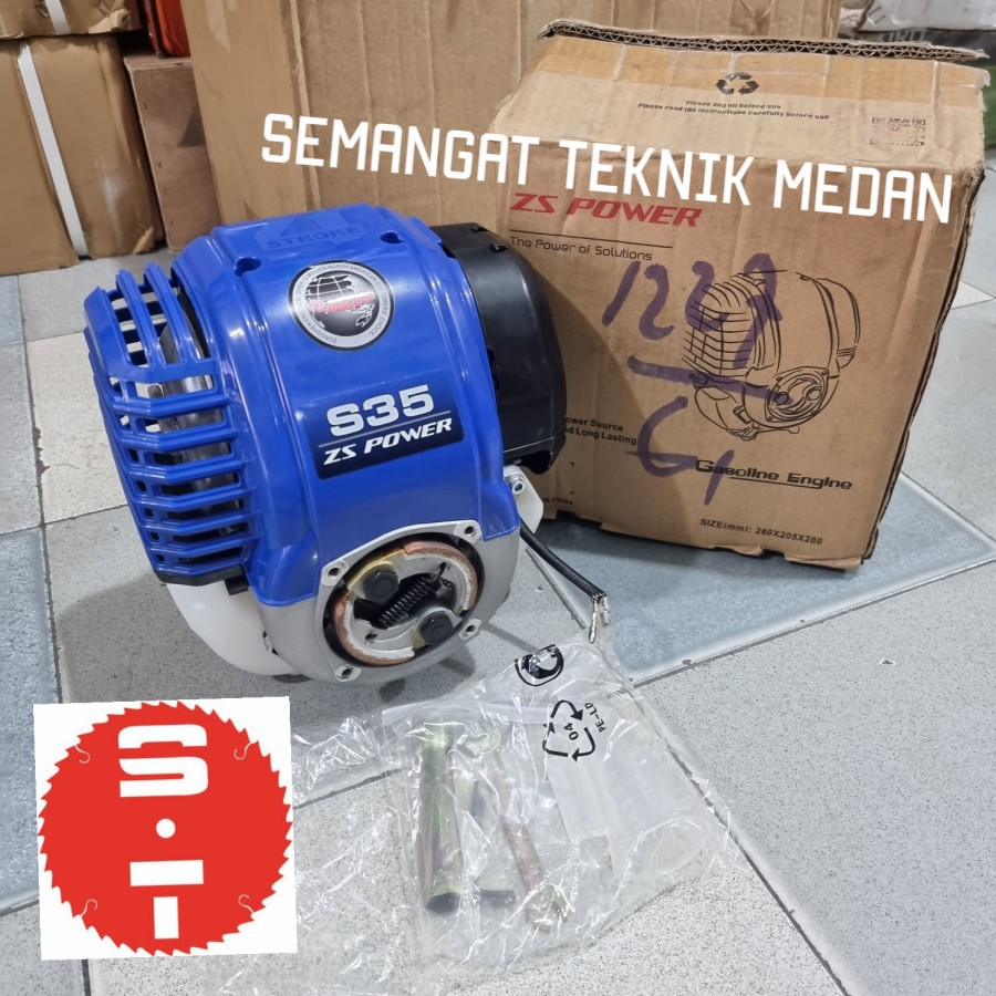 S35 MESIN GASOLINE ENGINE PENGGERAK BABAT RUMPUT 3.5HP 3,5HP ZS-POWER
