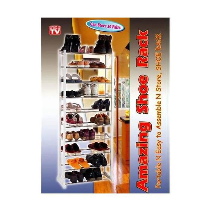 Rak Sepatu Amazing Shoe Rack Muat 30 Pasang As Seen On Tv Terlaris Shopee Indonesia