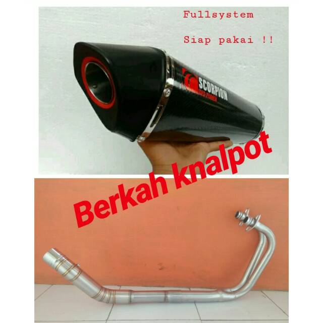 KNALPOT RACING NINJA 250Fi NINJA 250karbu CBR 250RR R25 KNALPOT SCORPION RED POWER