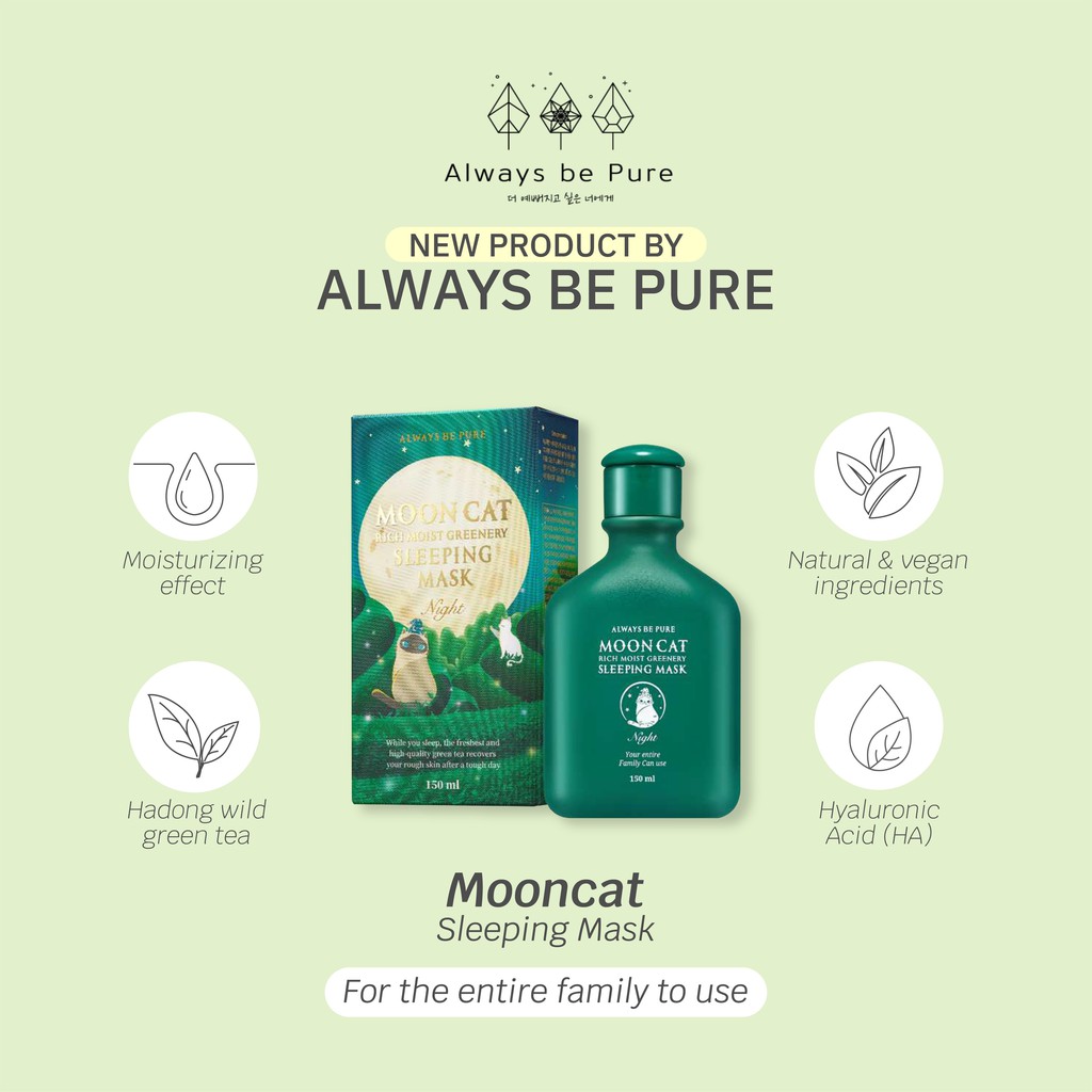 ALWAYS BE PURE - Mooncat Rich Moist Greenery Sleeping Mask