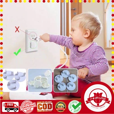Pengaman Stop Kontak Listrik / Penutup Saklar / Pelindung Colokan Listrik Anak