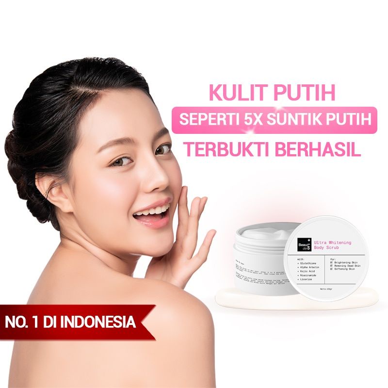 Body Scrub Whitening Beaudelab beautylab pemutih tubuh kulit cerah