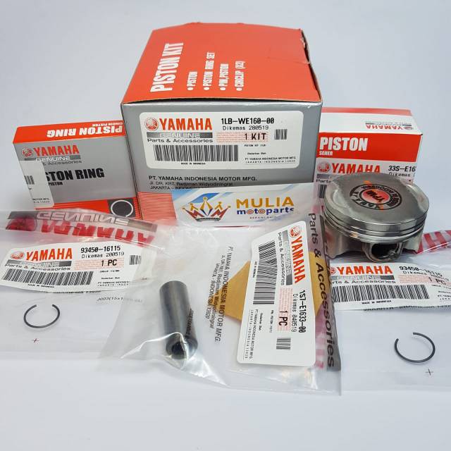 Paket Piston kit - Xeon RC Aerox 125 GT 125 oversize standar std Asli Yamaha 1LB-WE160-00