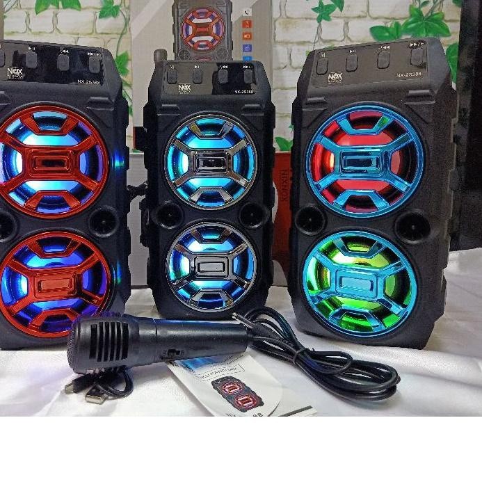 SPEAKER BLUETOOTH PORTABEL NIXNOX 2S188BT PLUS MIC KARAOKE X-BASS