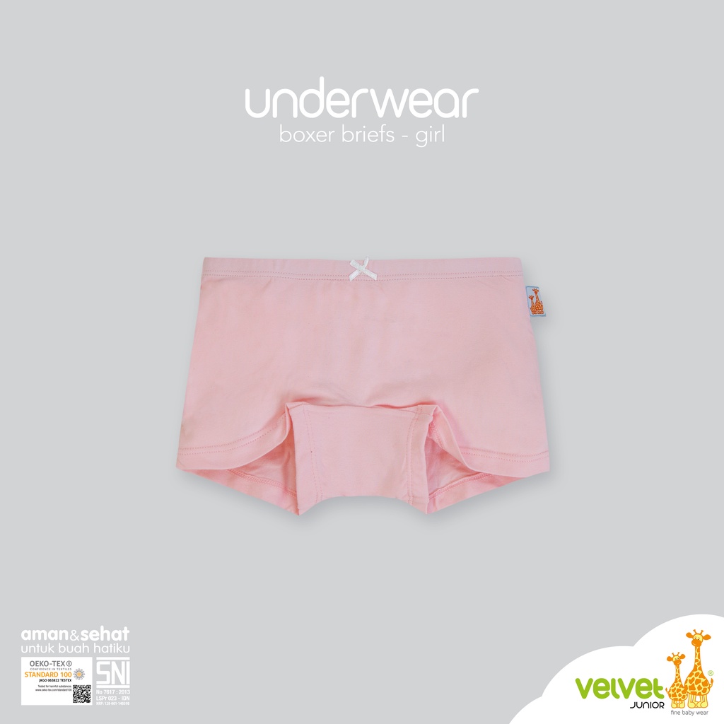 Velvet Junior UnderWear Celana Dalam Anak Perempuan Boxer - Flat Pack 3 Girl
