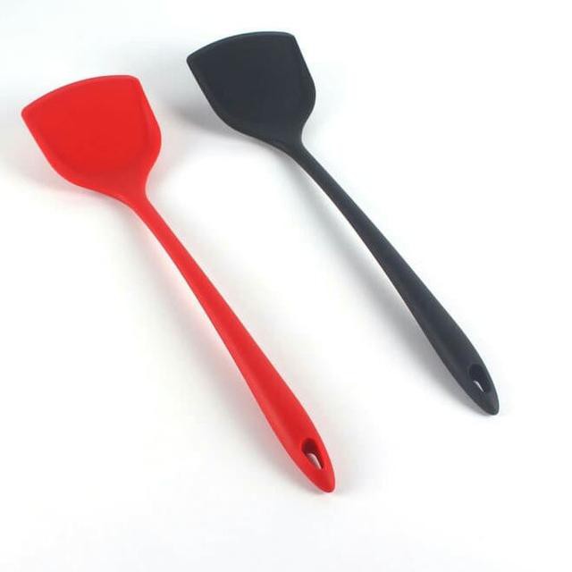 Qf Long Silicone Cooking Turner /Sodet Silikon Panjang - Hitam ✻ ღ | Shopee Indonesia