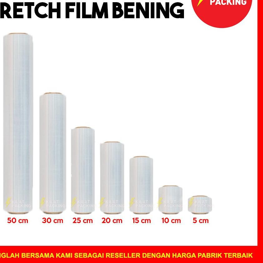 

Stok ready⭐ STRETCH FILM BENING MURAH 50CM X 300M WRAPPING SATUAN ..