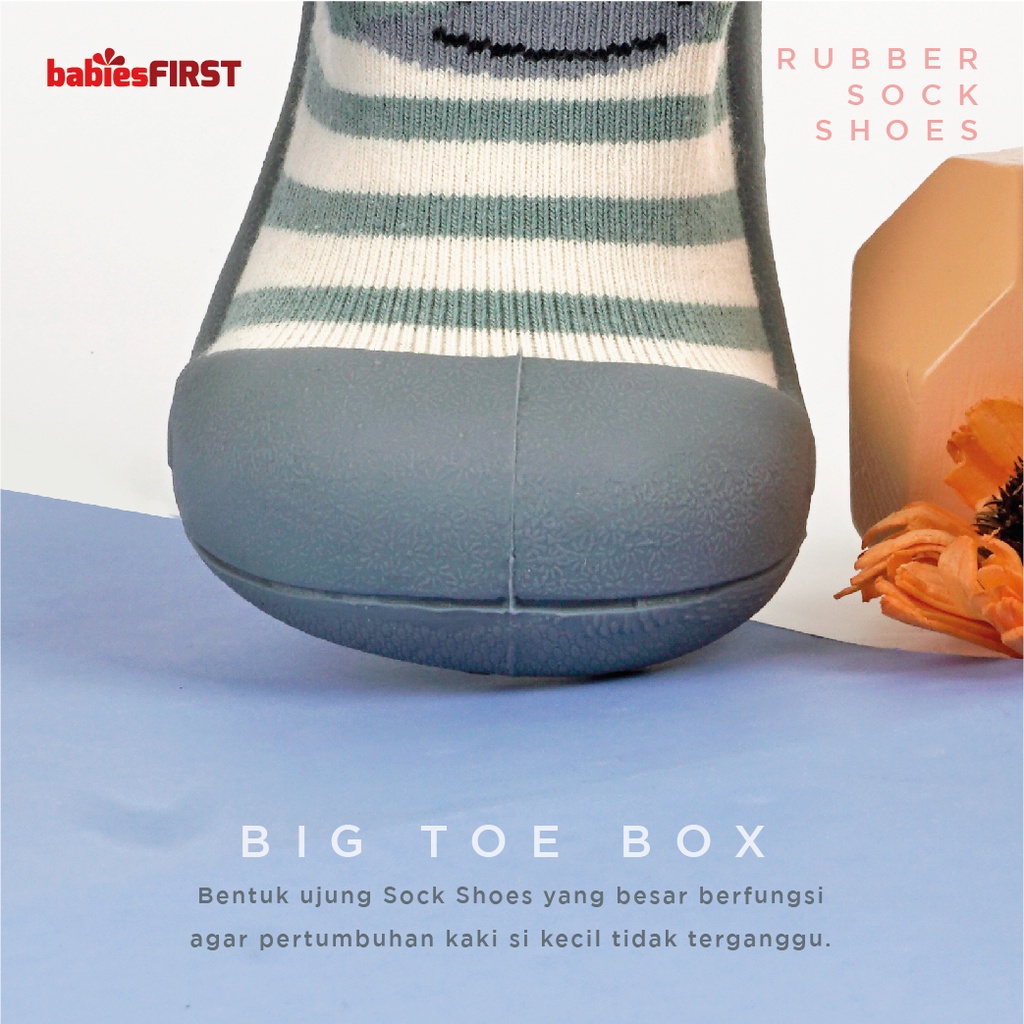 BABIESFIRST Rubber Shock Shoes Sepatu Kaos Kaki Sol Karet Prewalker Shoes Sepatu Bayi Batita