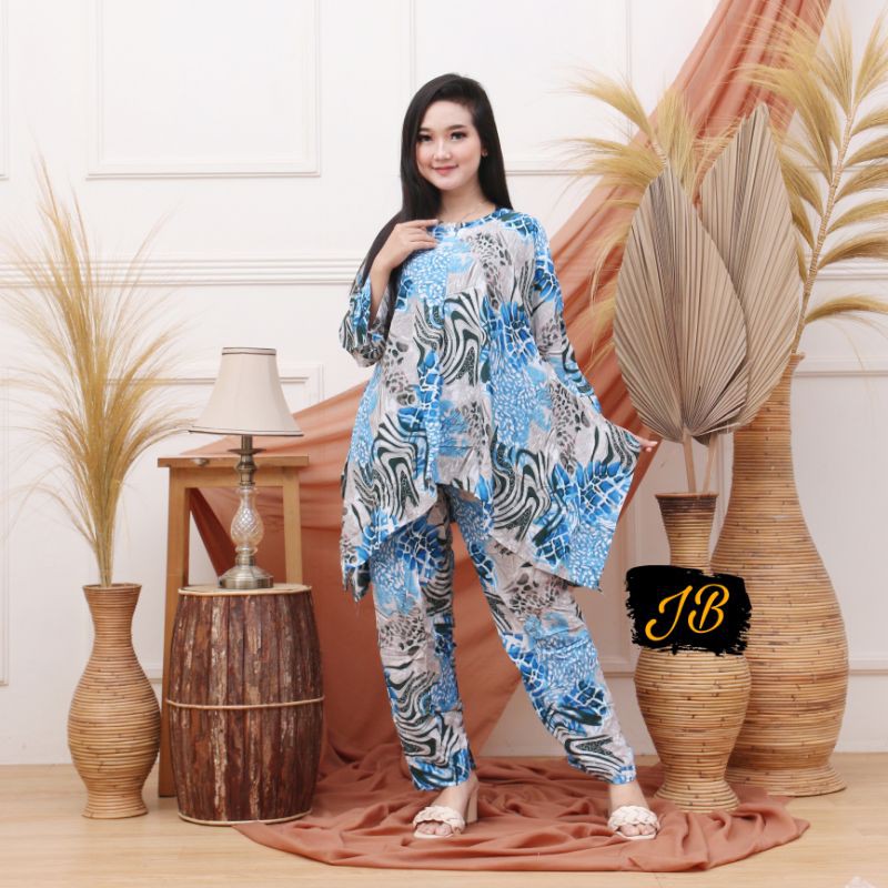 LD 130 TERMURAH ONE SET JUMBO RAYON IMPORT SETELAN JUMBO
