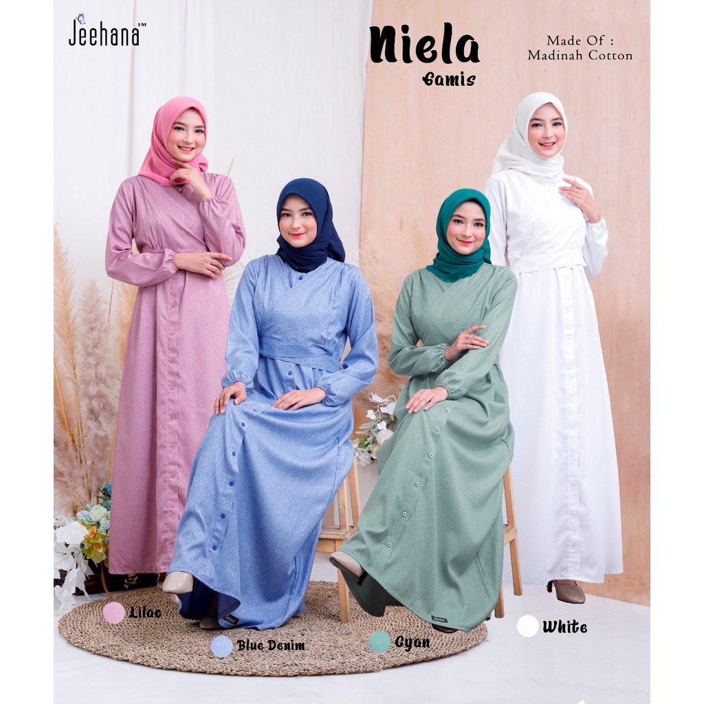 GAMIS NIELA / JEEHANA / GAMIS POLOS SIMPLE WANITA MUSLIMAH