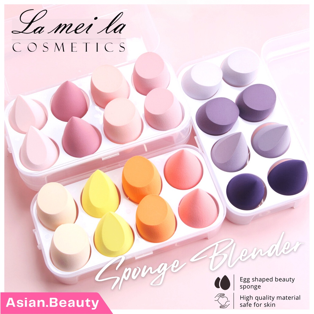 ~AB~ Spons Blender 4pcs / 8pcs Sponge Blender Lameila / Make Up Tools / Spons Blender / Spons Makeup / Beauty Blender/sponge make up/Spons Makeup 1set