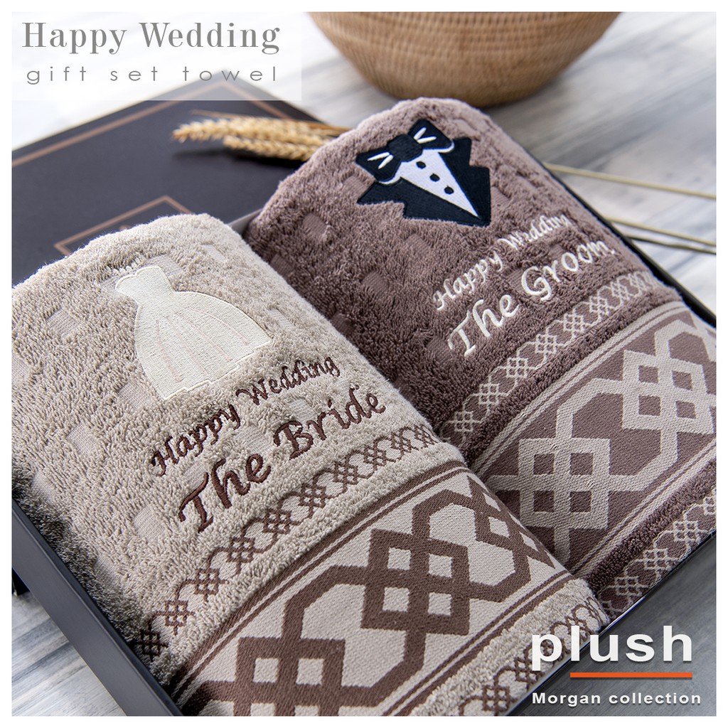 Couple Gift Handuk  Morgan Seserahan  Wedding Shopee 