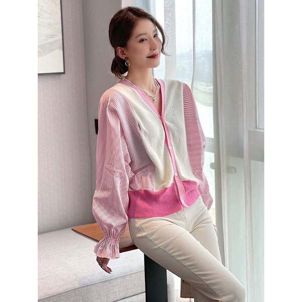 Blouse katun mix rajut import