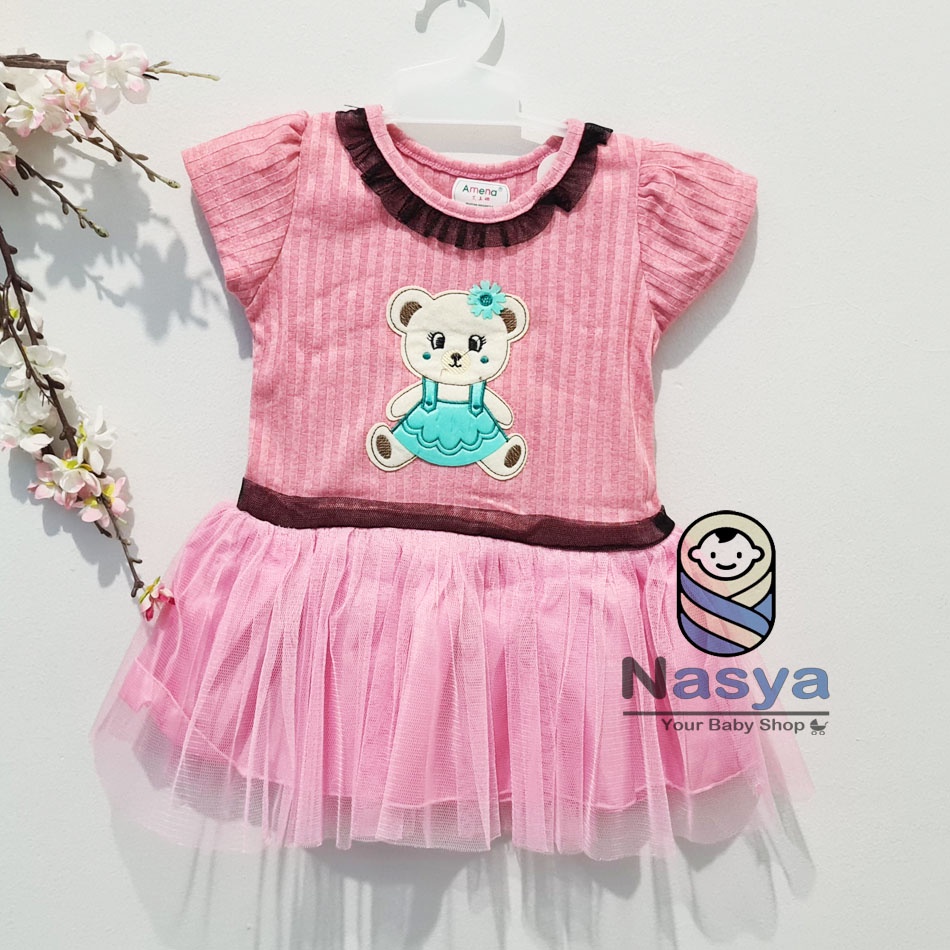 [MK-008] Dress Anak Terbaru / Dress Amena Tutu anak 1 tahunan Motif Karakter