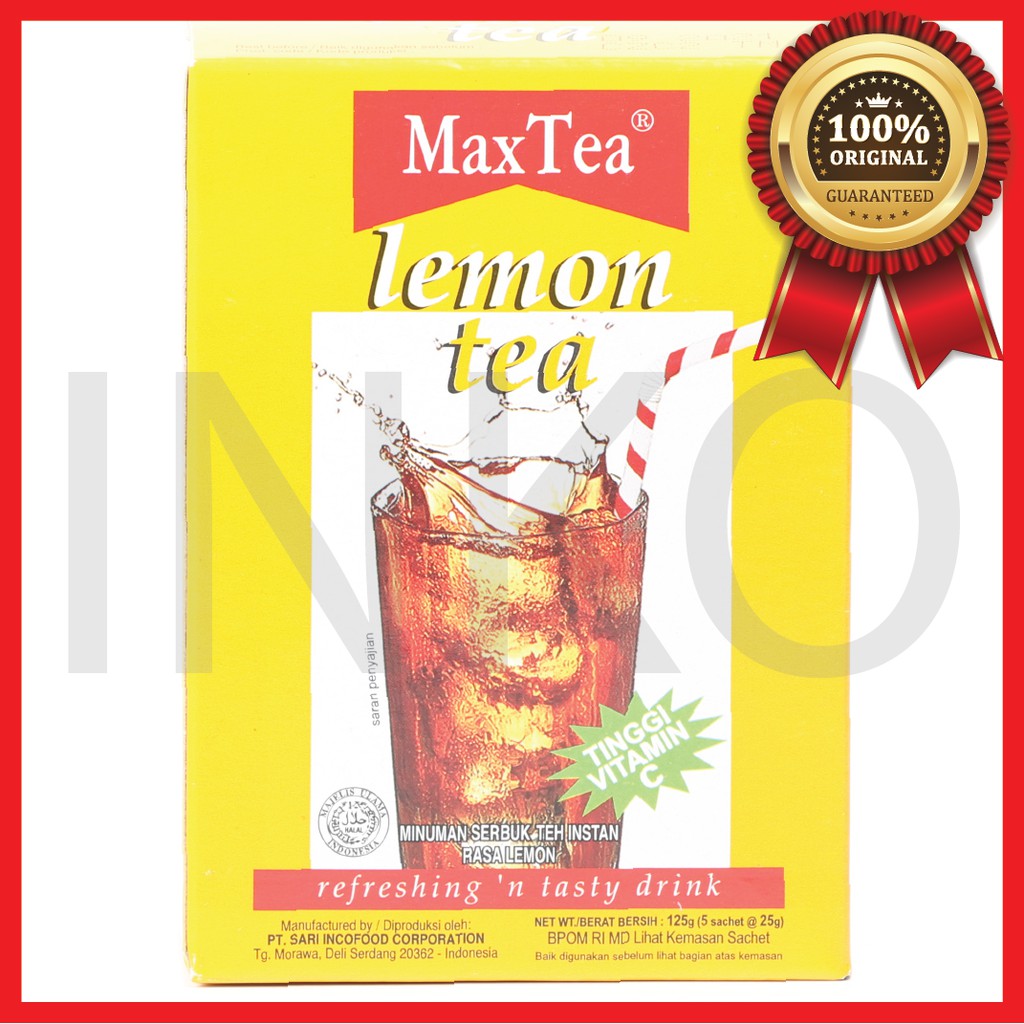 

MAXTEA LEMON TEA MINUMAN SERBUK TEH INSTAN RASA LEMON 5X25GR