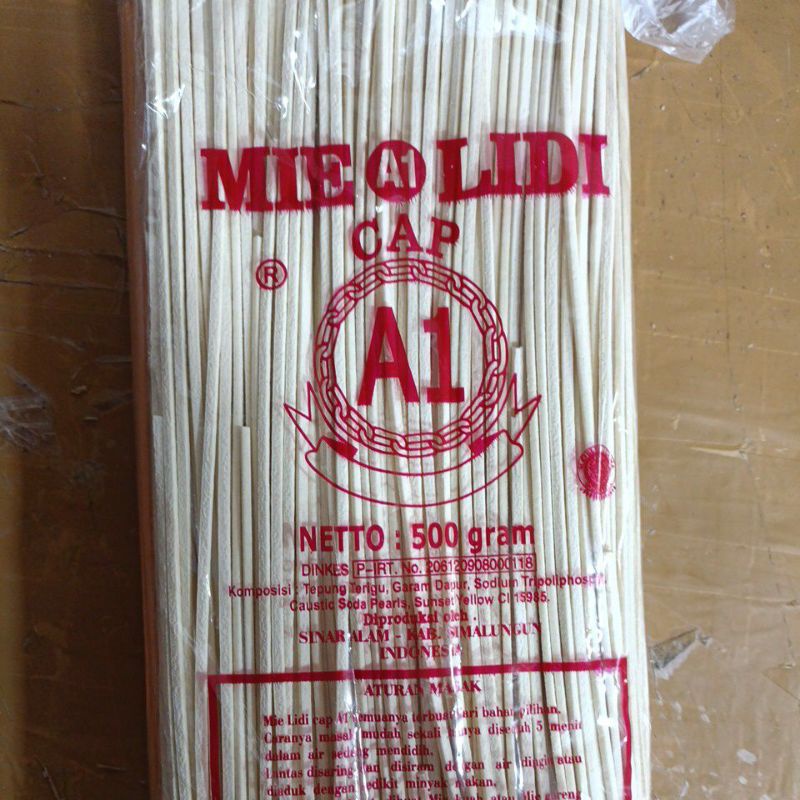 

Mie Lidi Cap A1 Putih 500gr