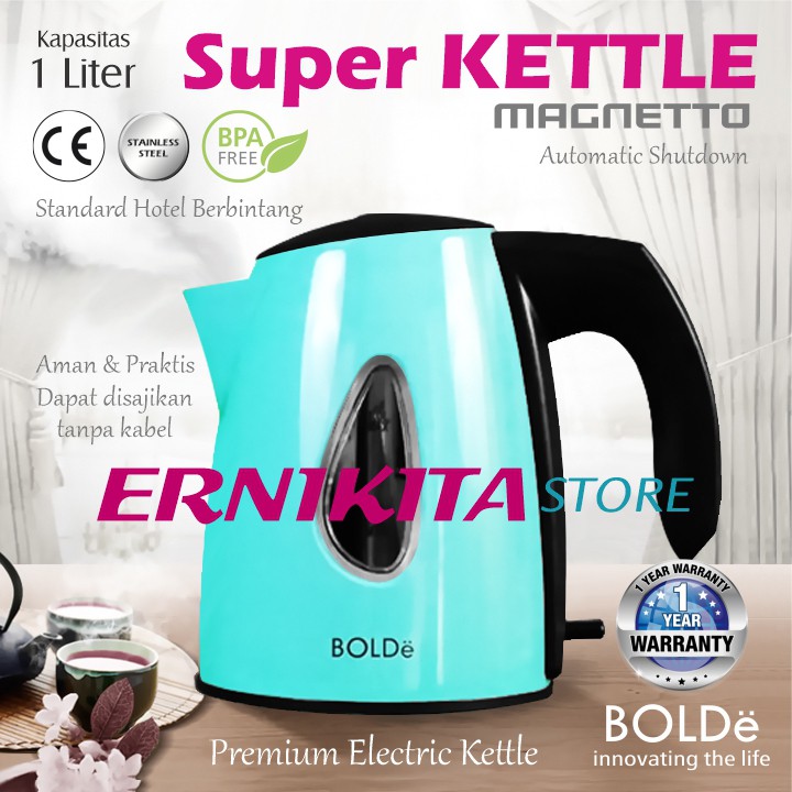 BOLDe SUPER KETTLE MAGNETTO - Premium Teko Listrik Stainless