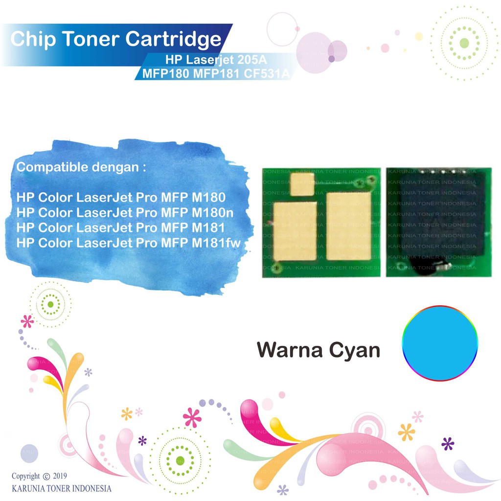 Chip Toner Printer HP Laserjet 205A M180 M181 MF180 MFP181 M180n CF531A CF533A CF532A CF530A CMYK