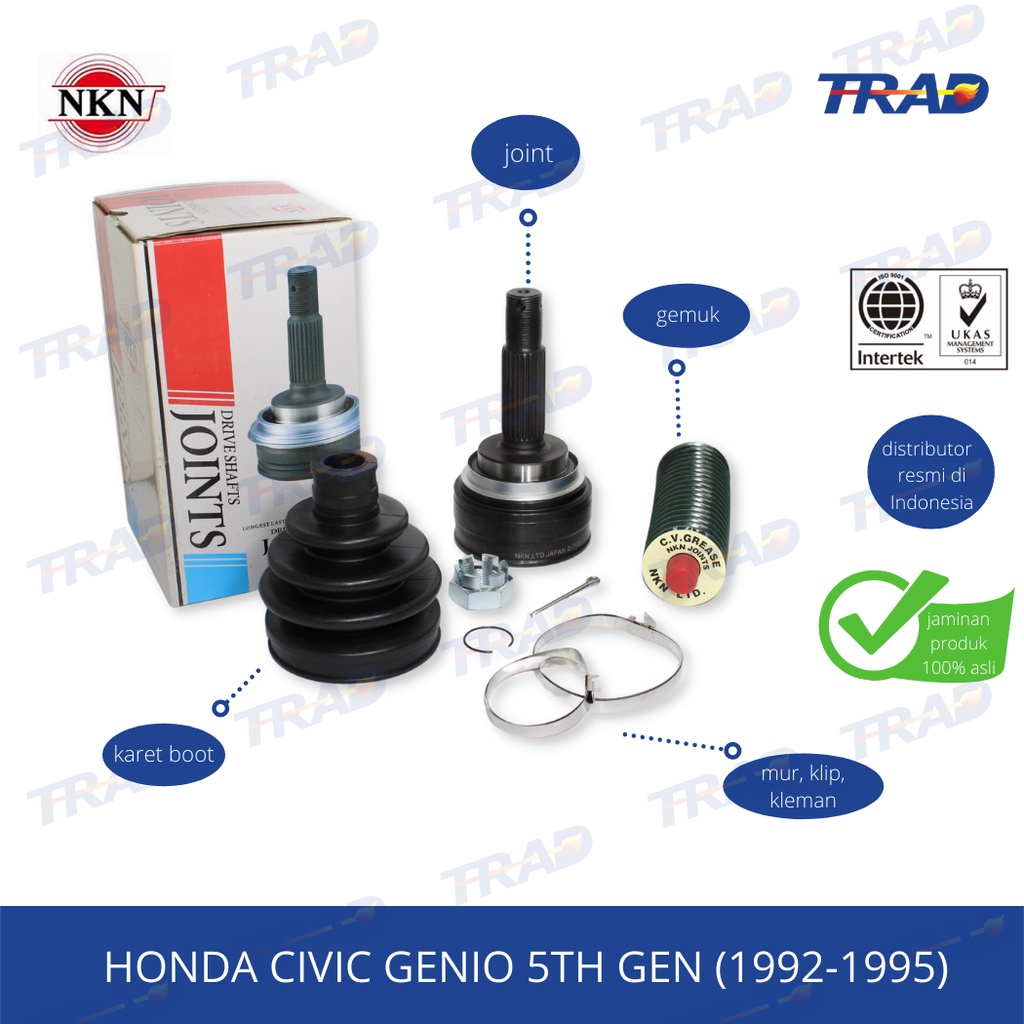 CV Joint AS Roda Luar NKN Honda Civic Genio