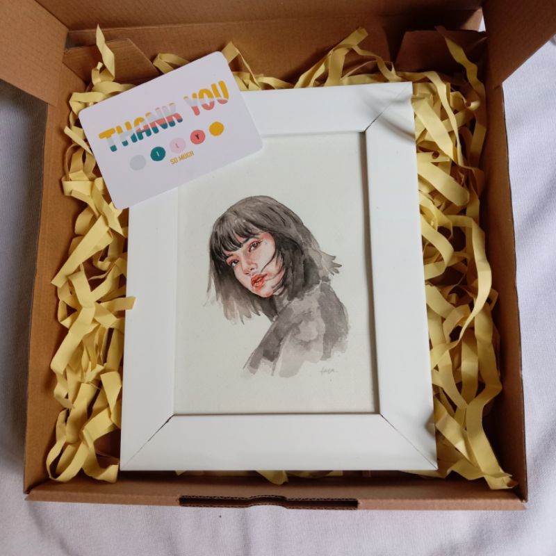 LUKIS WAJAH CAT AIR 4R (Watercolor painting)