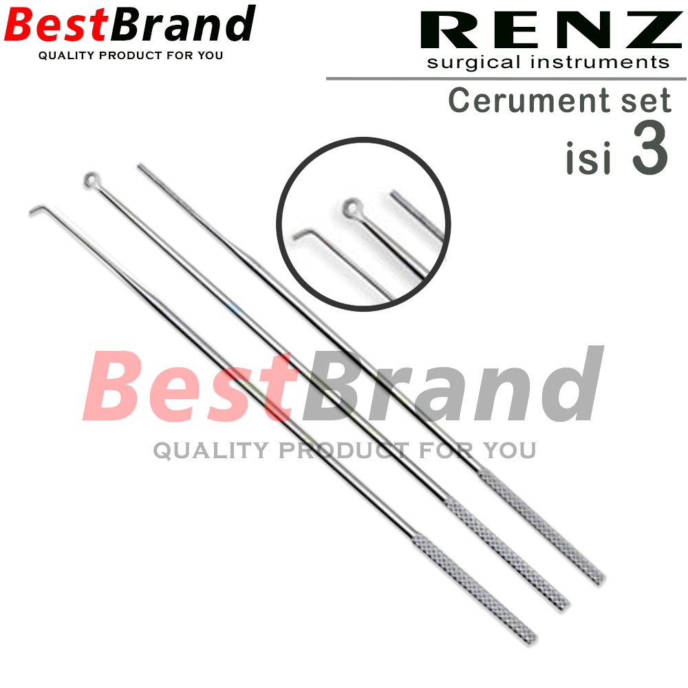 RENZ Cerumen Serumen Set Cerument Telinga THT isi 3