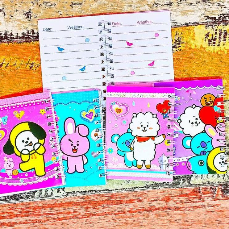 

BQO NOTEBOOK KARAKTER BT21 BTS / NOTE BOOK BT21 BTS / BUKU NOTE KIECIL BTS BT21 rgsr526