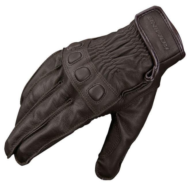 KOMINE GK-720 VINTAGE LEATHER GLOVES SARUNG TANGAN MOTOR - DARK BROWN - SIZE M TERBARU