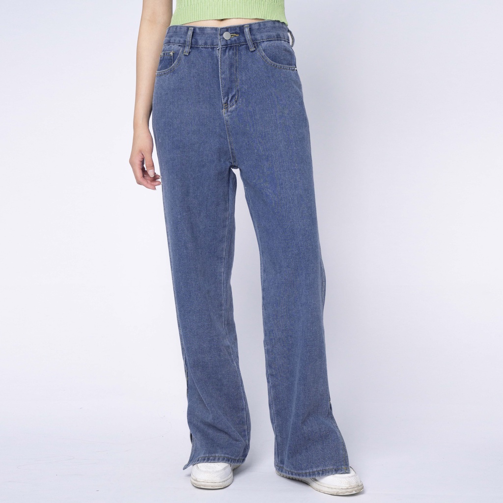 VIERLIN - Jeans 9151 - HW SLIT JEANS