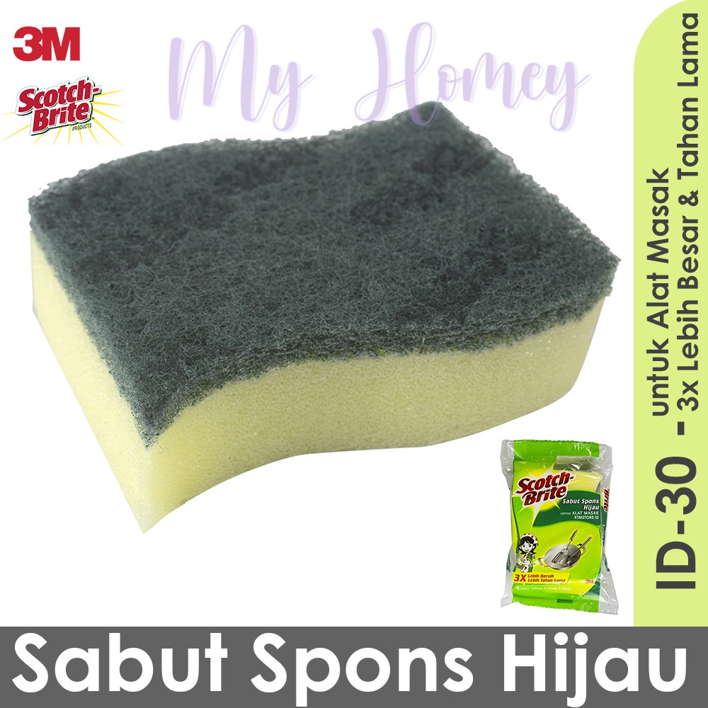 Jual M Scotch Brite Sabut Spons Hijau Cuci Piring Id Shopee Indonesia