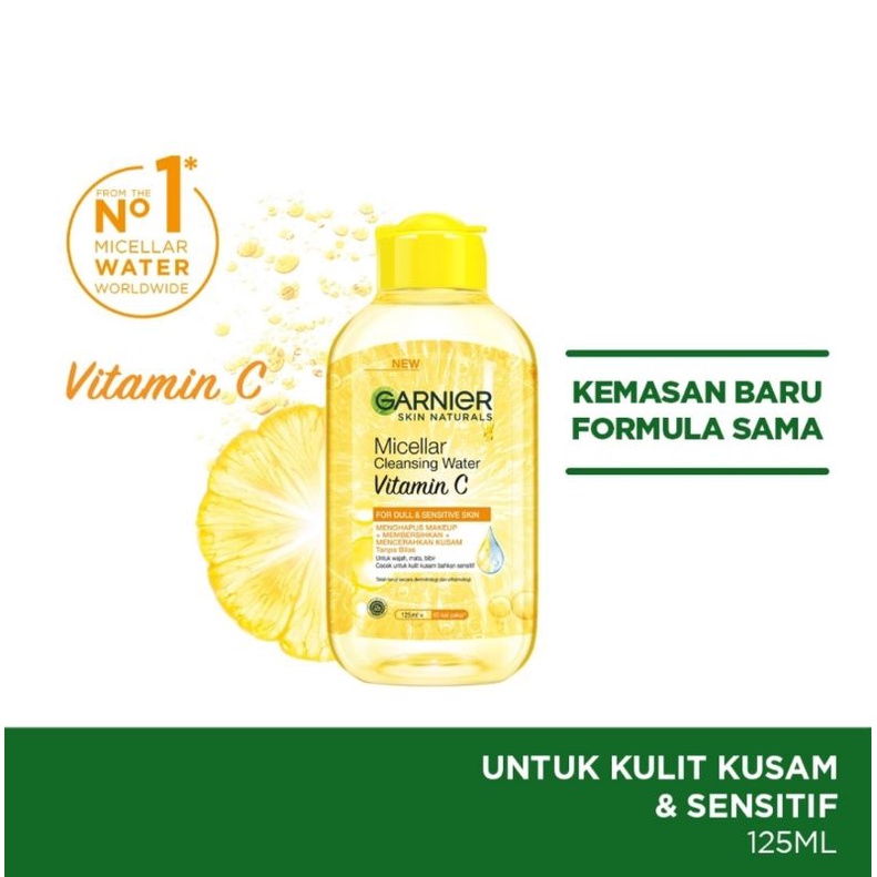 micellar water vitamin c 125ml untuk kulit bersih dan cerah