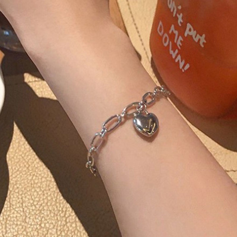 Cinta Gelang Stainless Steel Berongga Berbentuk Hati Gelang Persahabatan Fashion Aksesoris Hadiah