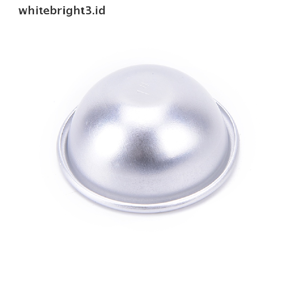 (whitebright3.id) 1 Set / 2pcs Cetakan Bola Bom Mandi Bahan aluminum Ukuran 4.5x2cm