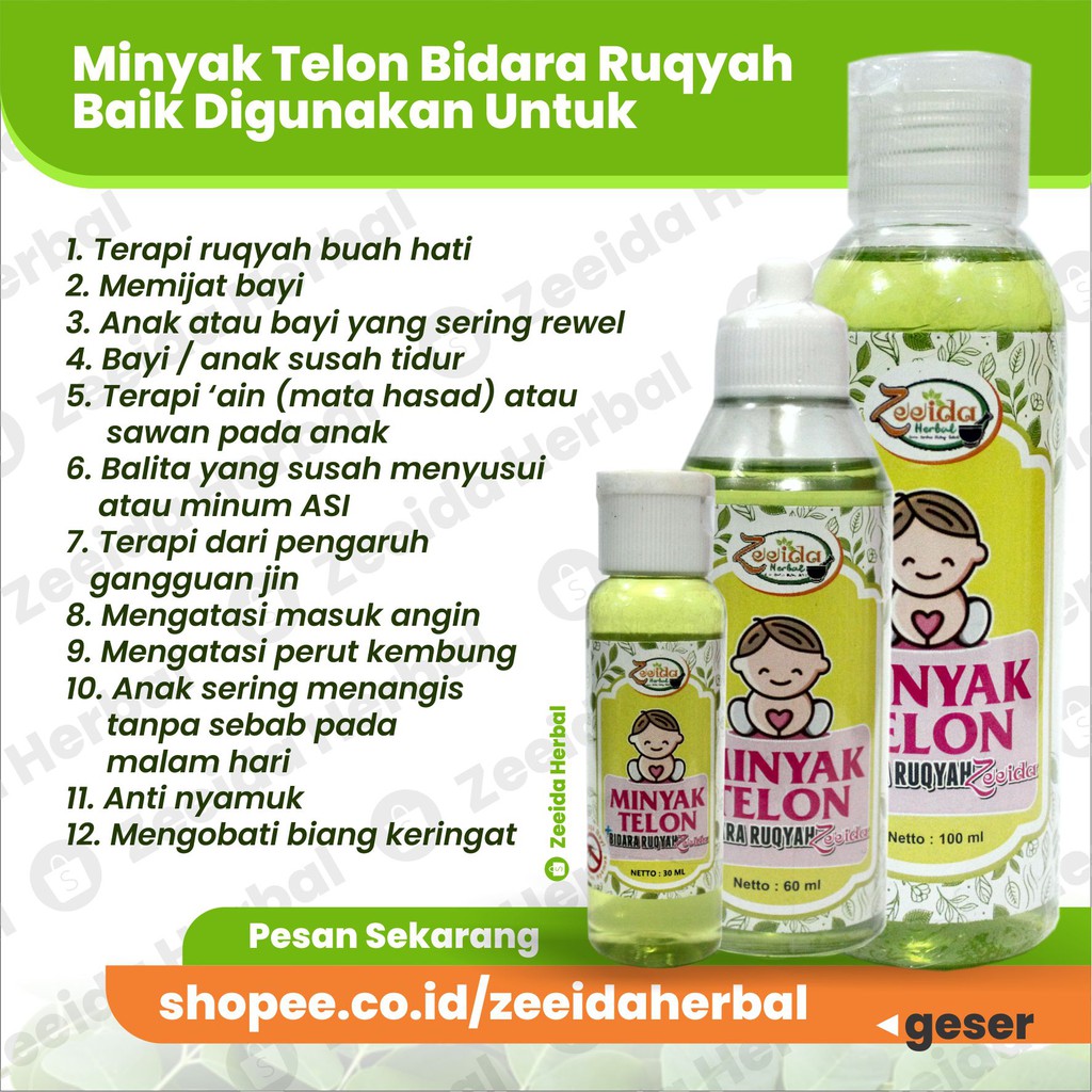 Ternyata Manfaat Minyak Telon Bidara Zeeida 
