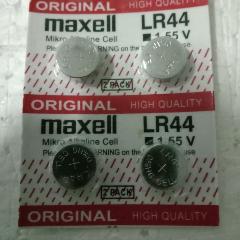 Baterai LR44 LR 44 merek Maxell Original