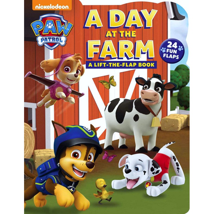Nickelodeon Paw Patrol A Day At The Farm A Lift-the-Flap Board Book (24 Fun Flaps)