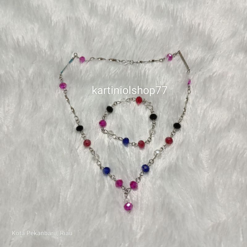 Kalung dan Gelang Crystal Anak/Dewasa - Produk handmade