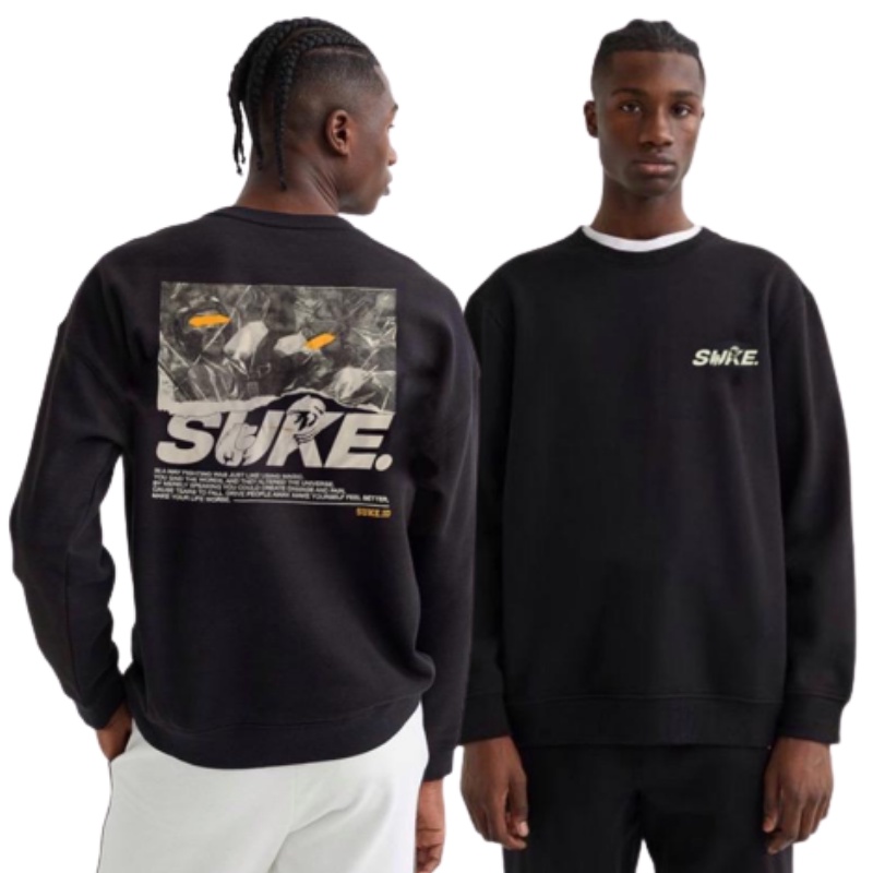 SUKE SWEATER CREWNECK BLACK DEATH BLACK | SWEATER PRIA  KEREN | SWEATER WANITA TERBARU