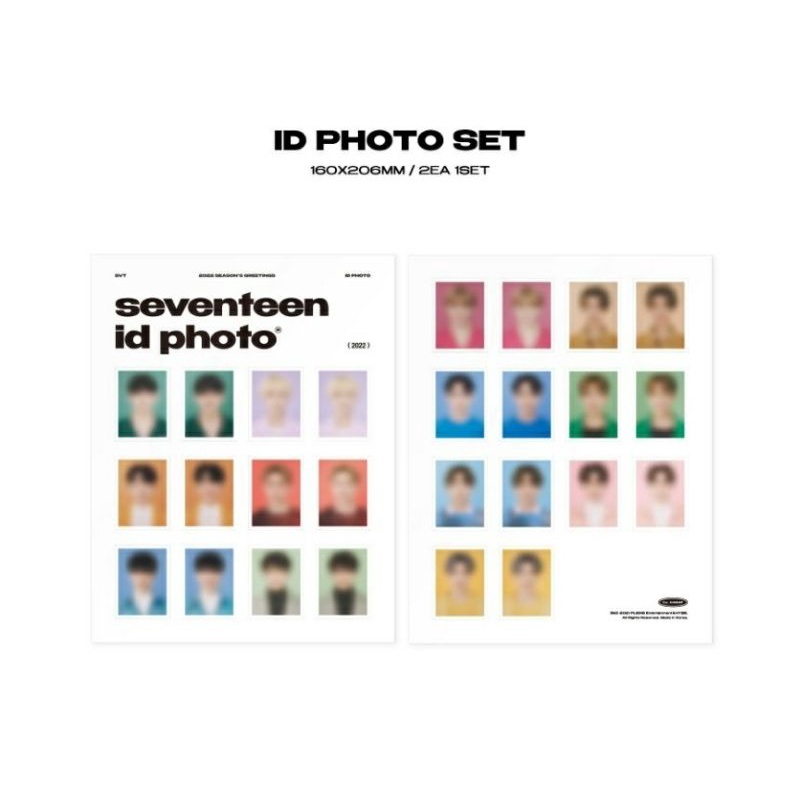 sharing seventeen id photo set sg22 (official) scoups, jeonghan, joshua, jun, hoshi, wonwoo, woozi, 