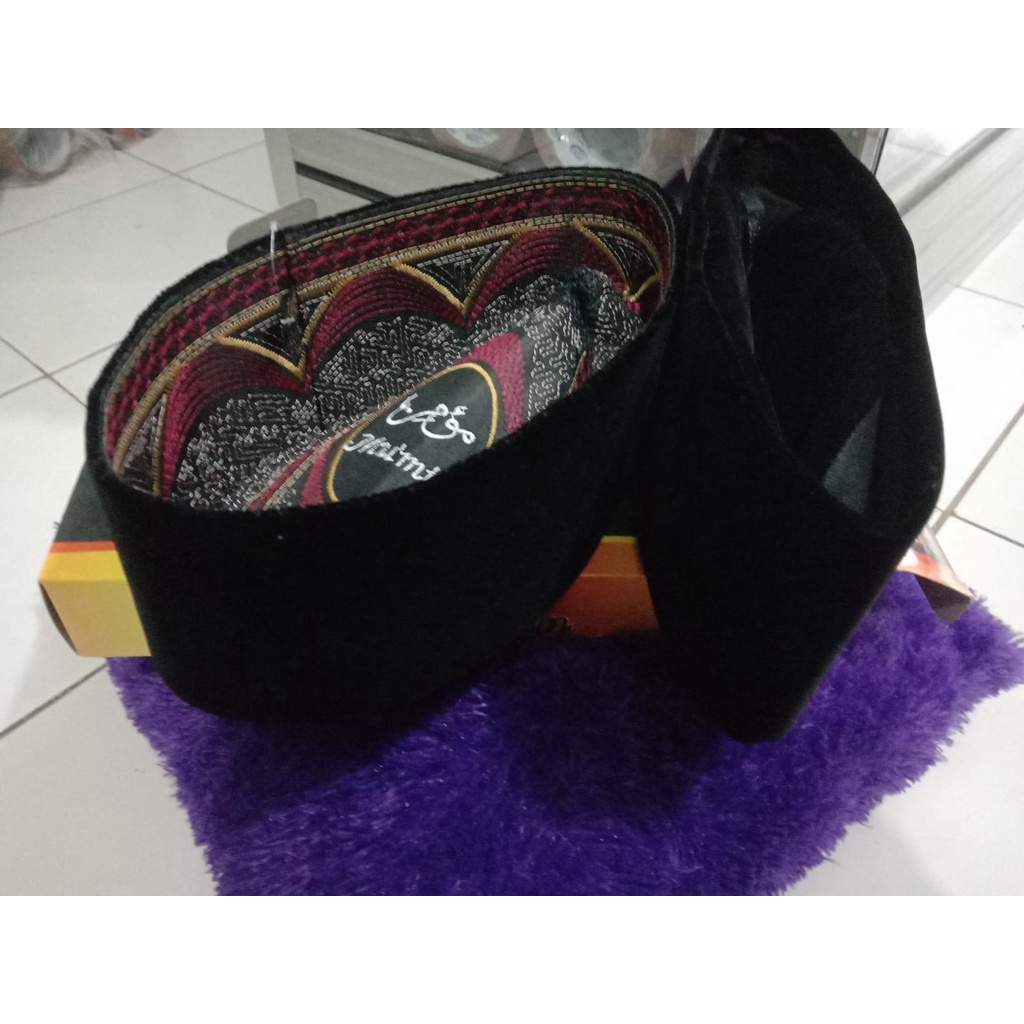 BARU SONGKOK MU'MIN HITAM POLOS / SONGKOK HITAM POLOS MU'MIN / KOPYAH HITAM BLUDRU POLOS
