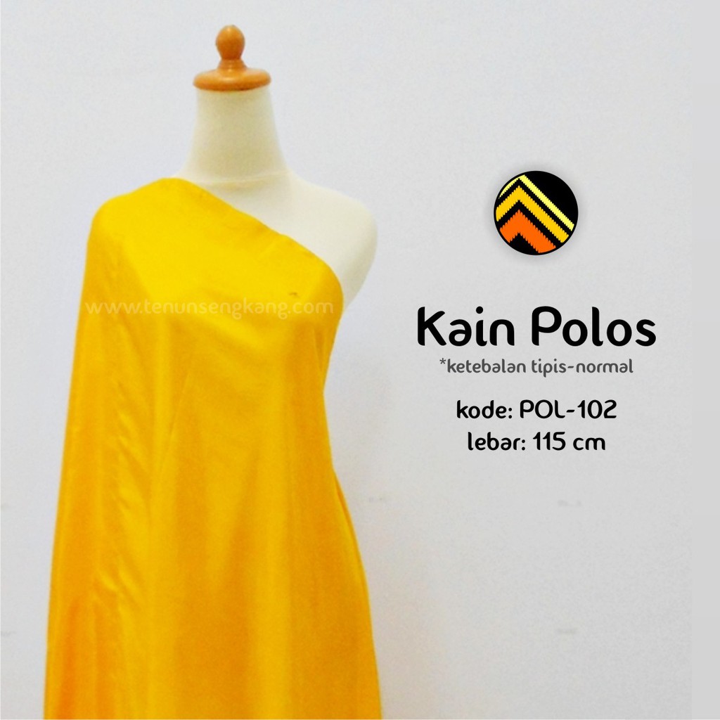 Kain Tenun Polos Bugis Makassar Warna  Kuning POL 108 