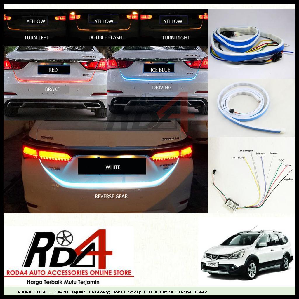 Lampu Bagasi Belakang Mobil Strip LED 4 Warna Livina XGear