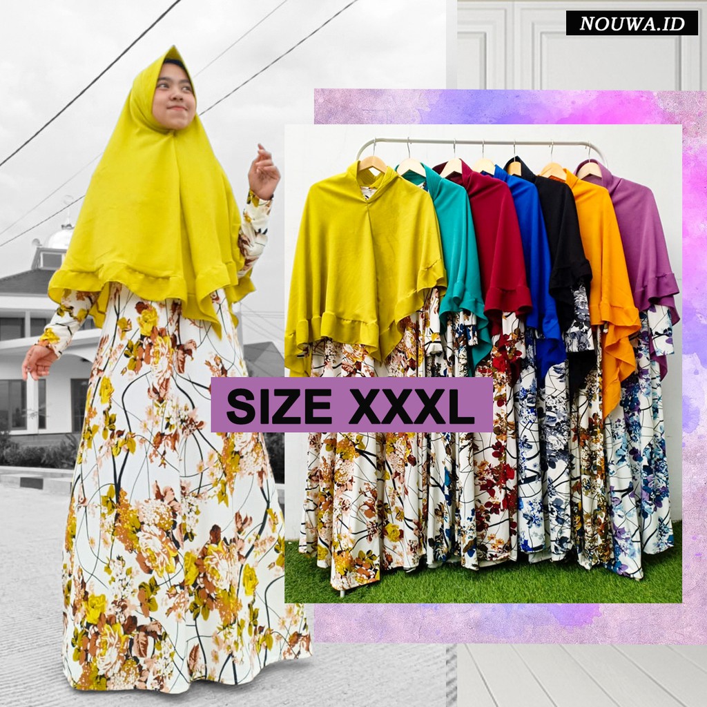  GAMIS JUMBO XXXL SET KHIMAR JERSEY BUSUI MISBEE NIPPON 