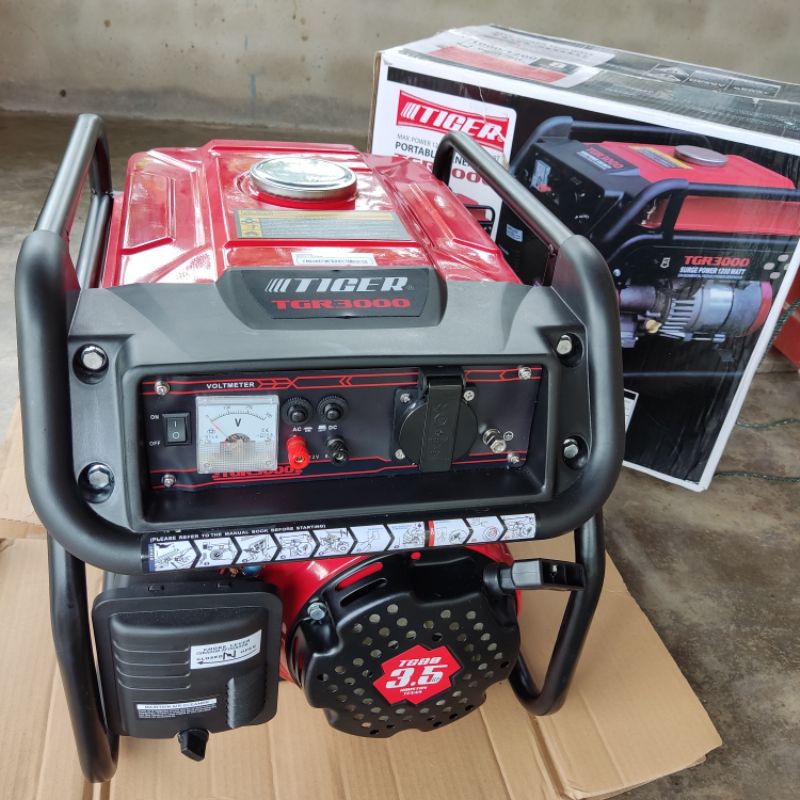 Genset Mini Tiger TGR3000 4Tak 1000Watt Maks 1200Watt Generator Listrik Hemat Daya