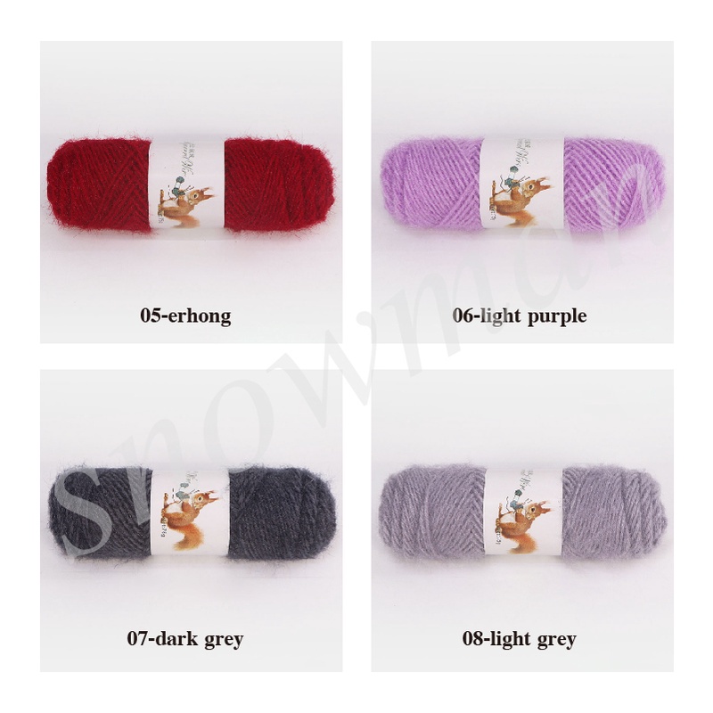 benang wol tupai kasmir halus benang rajutan wol untuk membuat topi syal sweater 4 ply 75 g