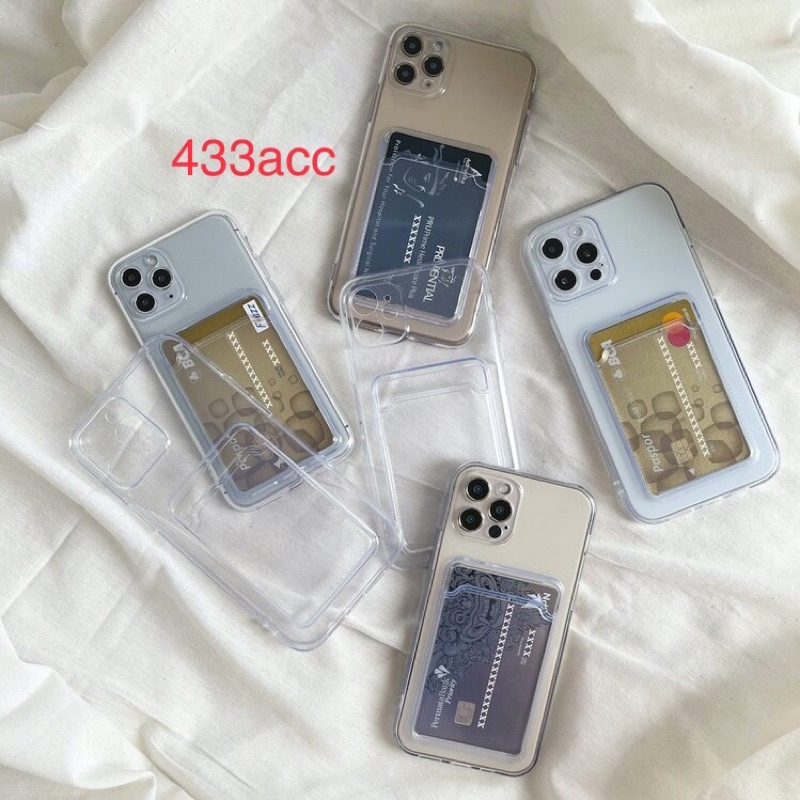 Wallet Case Iphone 14 plus 11 termurah 12 13 14 pro max 7 8 PLUS X XS MAX XR 11 12 13 MINI PRO PROMAX BENING Clear Case Card Holder Soft TPU IP053