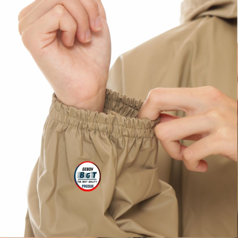 JAS HUJAN, RAINCOAT Pria Wanita Terbaik By AKULA Anti Rembes Mocca