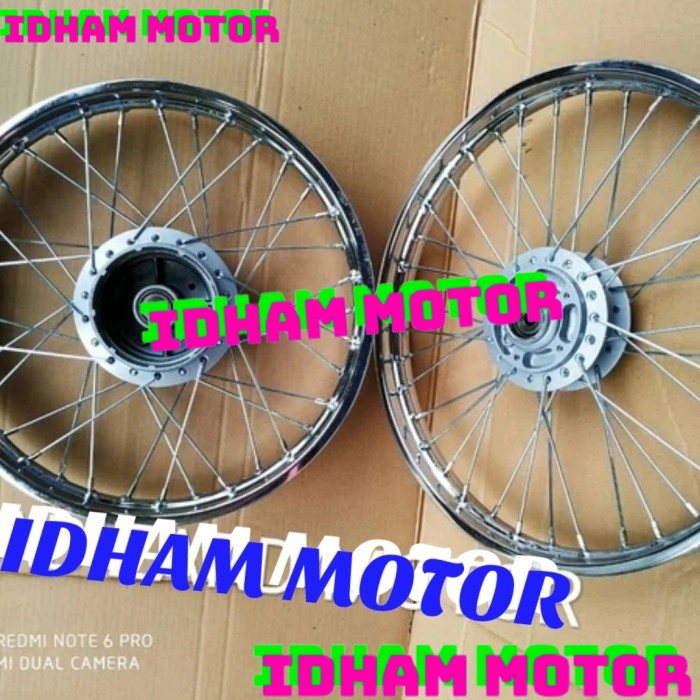 VELG DEPAN BELAKANG MOTOR SUPRA X LAMA SUPRA FIT LAMA ORIGINAL ASLI